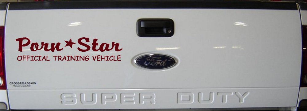 Porn Star Official Training Vehicle Funny Car or Truck Window Decal Sticker (Purple Red)