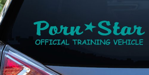 Porn Star Official Training Vehicle Funny Car or Truck Window Decal Sticker (Turquoise)