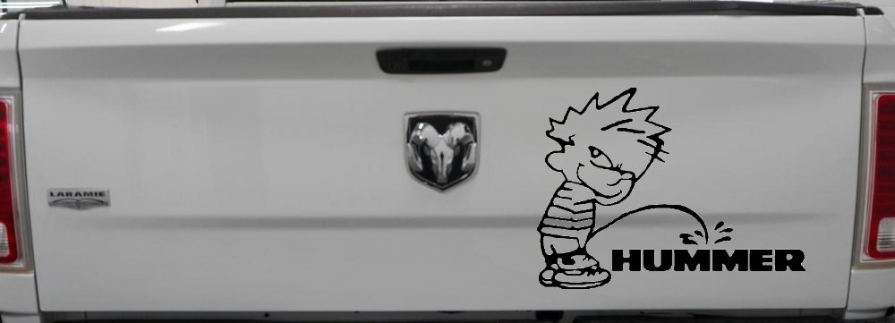 Pee on Hummer Car or Truck Window Decal Sticker