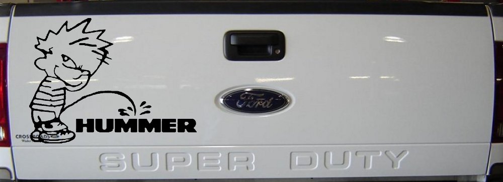 Pee on Hummer Car or Truck Window Decal Sticker