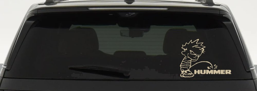 Pee on Hummer Car or Truck Window Decal Sticker