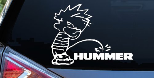 Pee on Hummer Car or Truck Window Decal Sticker