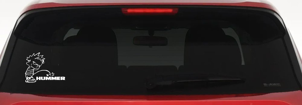 Pee on Hummer Car or Truck Window Decal Sticker