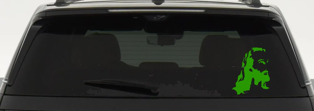 Jesus Christian Car or Truck Window Decal Sticker (Lime)