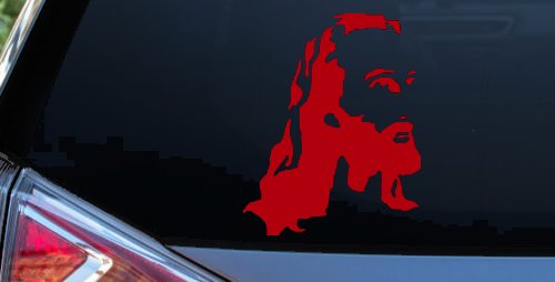 Jesus Christian Car or Truck Window Decal Sticker (Red)