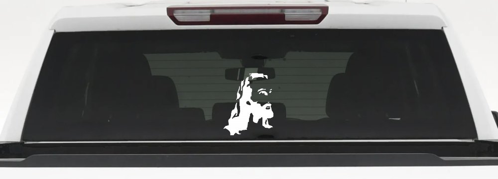 Jesus Christian Car or Truck Window Decal Sticker (White)