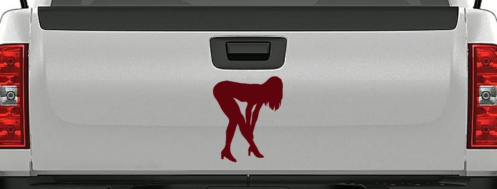 Sexy Girl Car or Truck Window Decal Sticker (Purple Red)