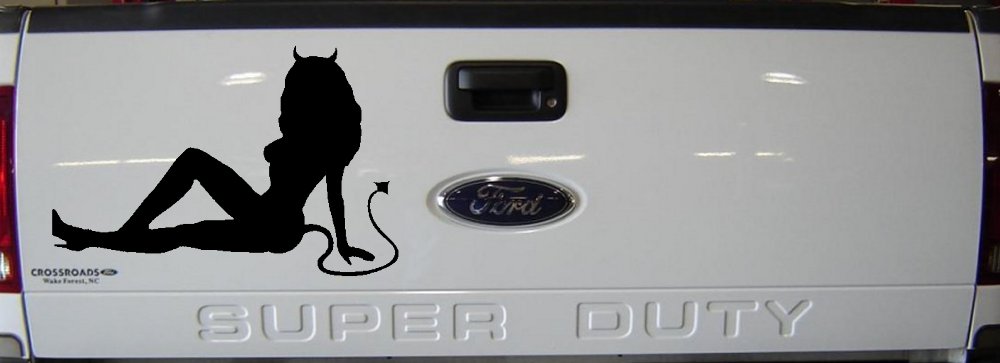 Mudflap Devil Girl Car or Truck Window Decal Sticker