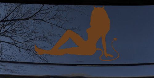 Mudflap Devil Girl Car or Truck Window Decal Sticker
