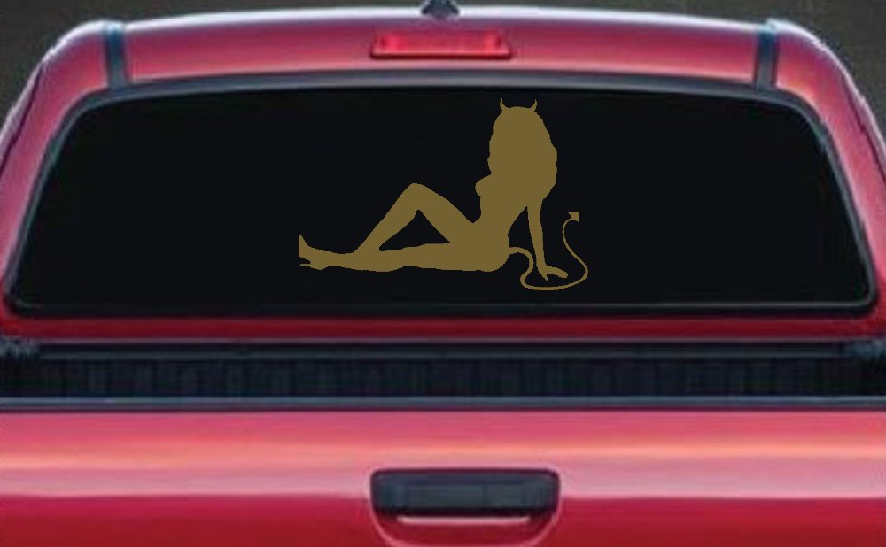 Mudflap Devil Girl Car or Truck Window Decal Sticker