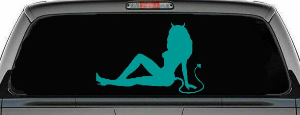 Mudflap Devil Girl Car or Truck Window Decal Sticker