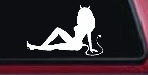 Mudflap Devil Girl Car or Truck Window Decal Sticker