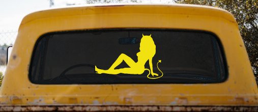 Mudflap Devil Girl Car or Truck Window Decal Sticker