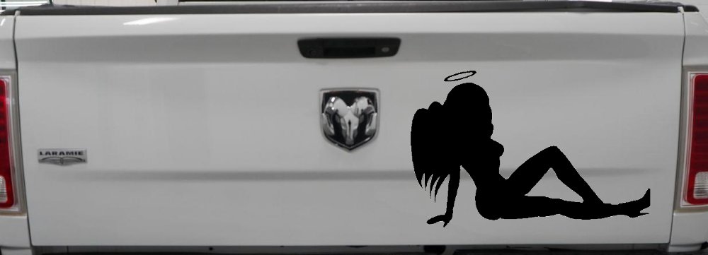 Angel Mudflap Girl Women with Halo and Wings Car or Truck Window Decal Sticker