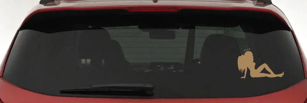 Angel Mudflap Girl Women with Halo and Wings Car or Truck Window Decal Sticker