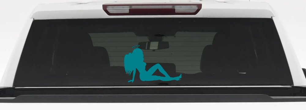 Angel Mudflap Girl Women with Halo and Wings Car or Truck Window Decal Sticker