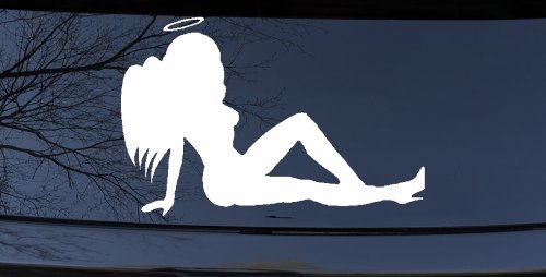 Angel Mudflap Girl Women with Halo and Wings Car or Truck Window Decal Sticker