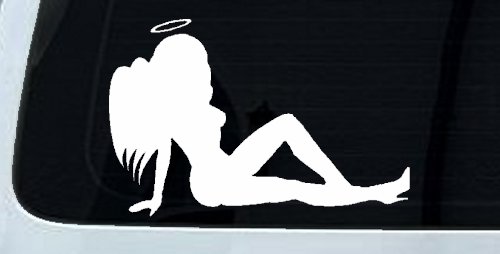 Angel Mudflap Girl Women with Halo and Wings Car or Truck Window Decal Sticker