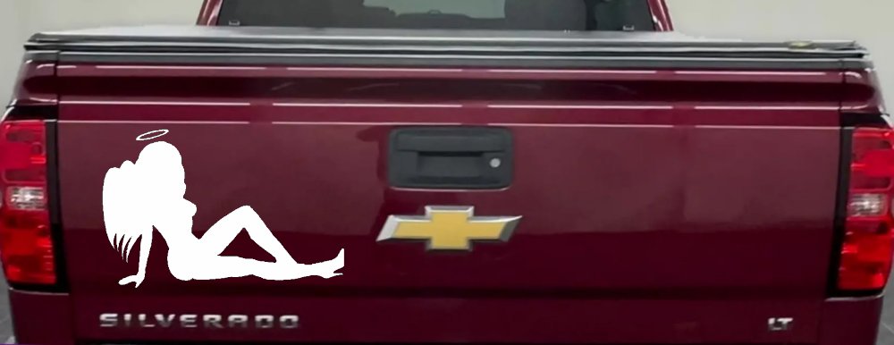 Angel Mudflap Girl Women with Halo and Wings Car or Truck Window Decal Sticker