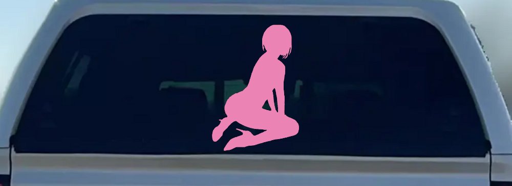 Sexy Girl Car or Truck Window Decal Sticker (Pink)