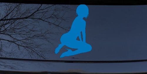 Sexy Girl Vinyl Decal Sticker for Car Truck Window Auto Graphic (Sky Blue)