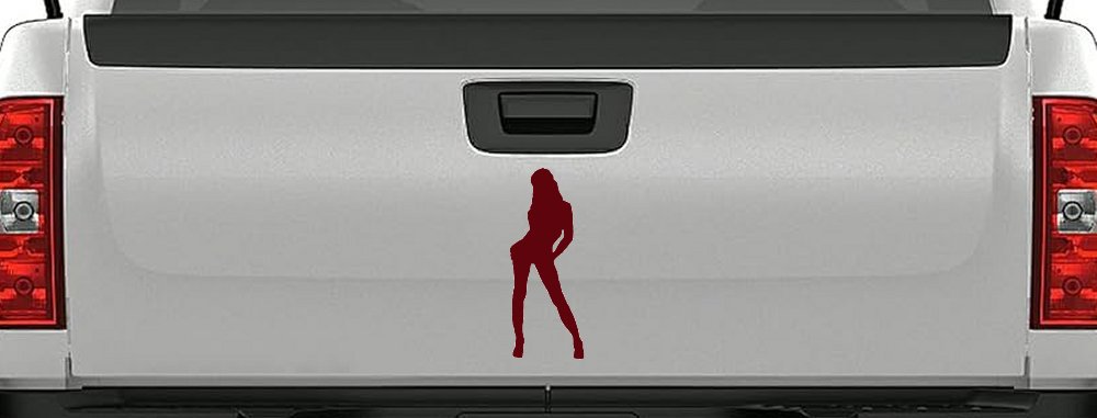 Sexy Girl Car or Truck Window Decal Sticker (Purple Red)
