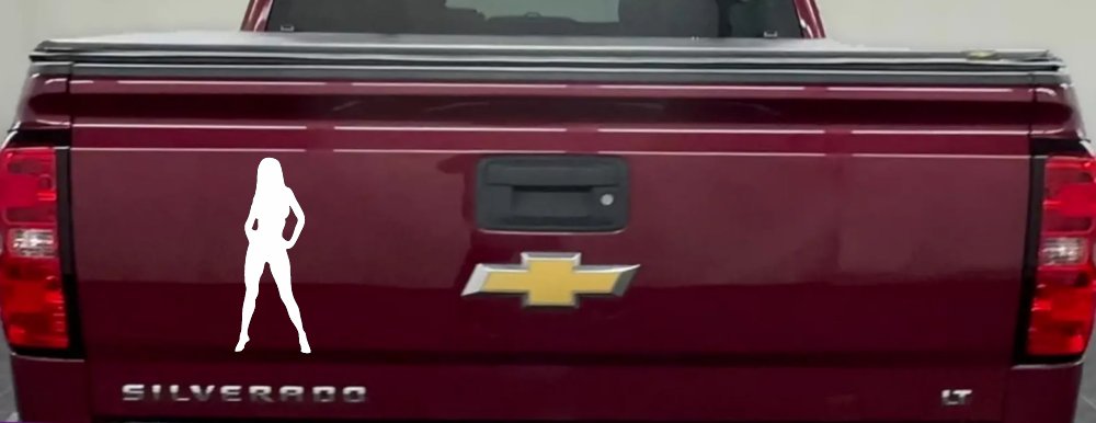 Sexy Girl Car Truck Window Decal Vinyl Sticker Automotive Art (White)