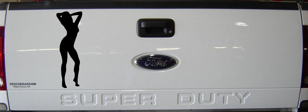 Sexy Girl Decal for Car Truck Window Vinyl Sticker Fun Auto Decor (Black)