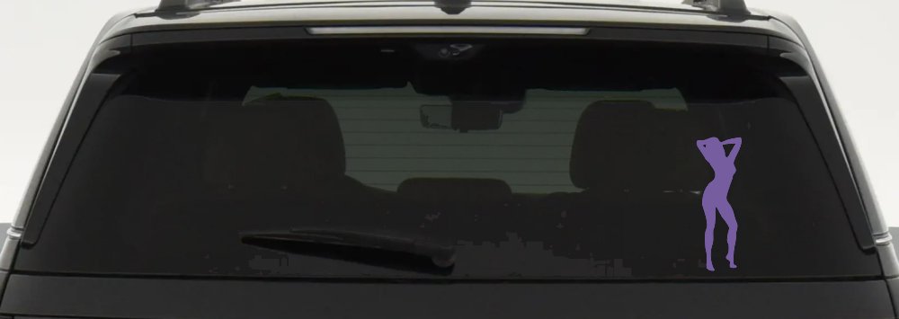 Sexy Girl Car or Truck Window Decal Sticker (Purple)
