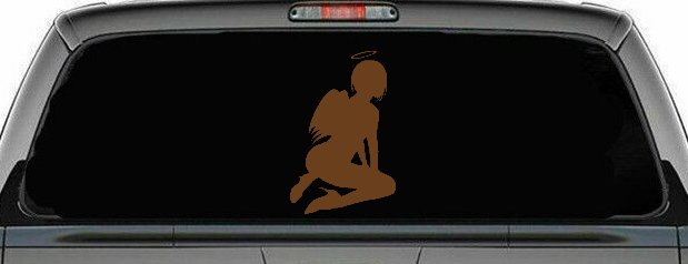 Sexy Angel Car or Truck Window Decal Sticker (Copper)