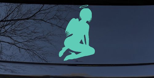 Sexy Angel Car or Truck Window Decal Sticker (Mint)