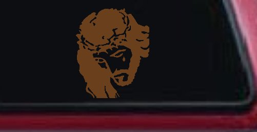 Jesus with tear Christian Car or Truck Window Decal Sticker