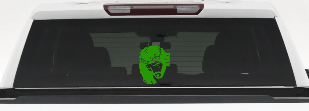 Jesus with tear Christian Car or Truck Window Decal Sticker