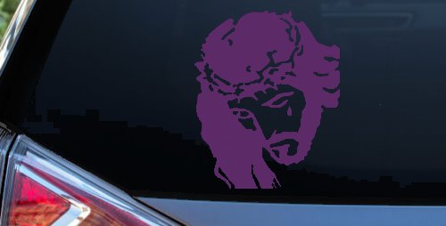 Jesus with tear Christian Car or Truck Window Decal Sticker (Violet)