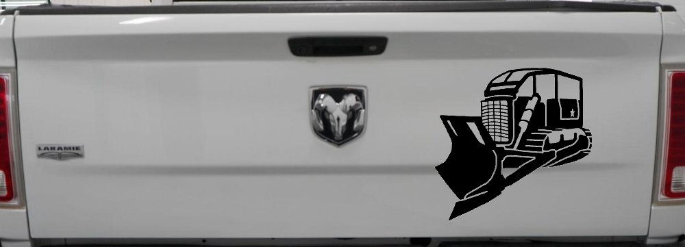 Rome Plow Bulldozer Military Car or Truck Window Decal Sticker (Black)