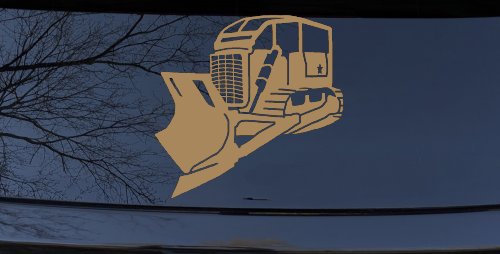 Rome Plow Bulldozer Military Car or Truck Window Decal Sticker (Light Brown)
