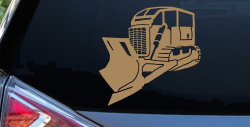 Rome Plow Bulldozer Military Car or Truck Window Decal Sticker (Light Brown)
