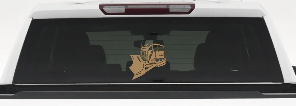 Rome Plow Bulldozer Military Car or Truck Window Decal Sticker (Light Brown)