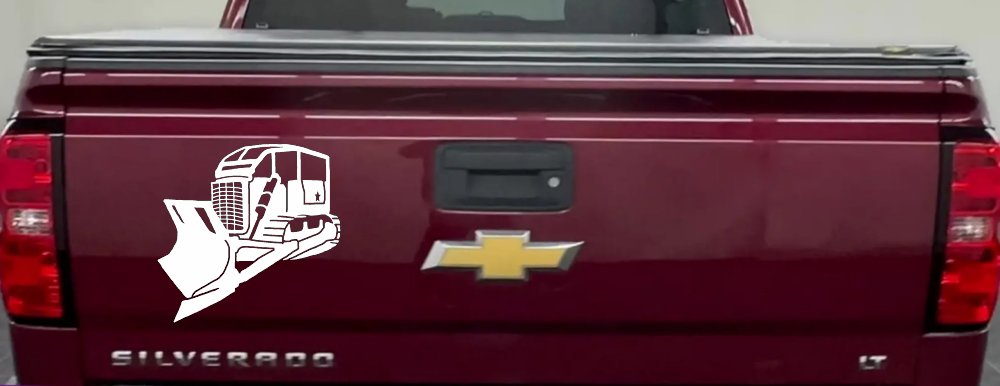 Rome Plow Bulldozer Military Car or Truck Window Decal Sticker