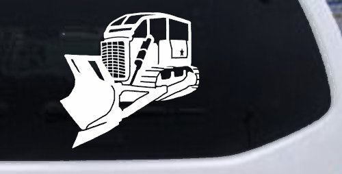 Rome Plow Bulldozer Military Car or Truck Window Decal Sticker (White)