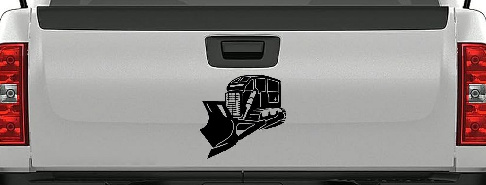 Rome Plow Bulldozer Military Car or Truck Window Decal Sticker (Black)