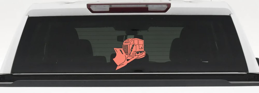 Rome Plow Bulldozer Military Car or Truck Window Decal Sticker