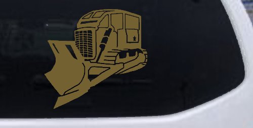 Rome Plow Bulldozer Military Car or Truck Window Decal Sticker (Gold)