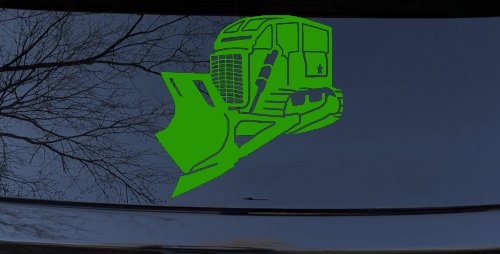 Rome Plow Bulldozer Military Car or Truck Window Decal Sticker (Lime)