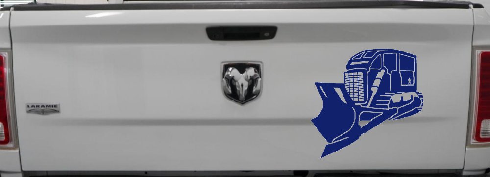 Rome Plow Bulldozer Military Car or Truck Window Decal Sticker (Navy)