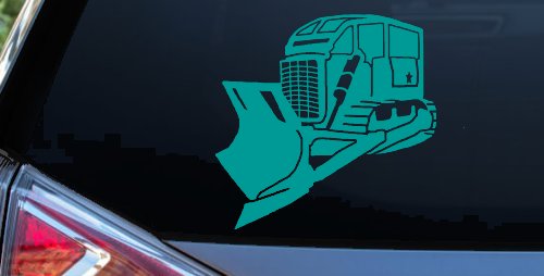 Rome Plow Bulldozer Military Car or Truck Window Decal Sticker (Turquoise)