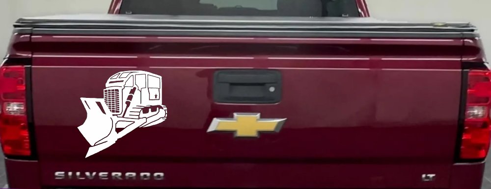 Rome Plow Bulldozer Military Car or Truck Window Decal Sticker