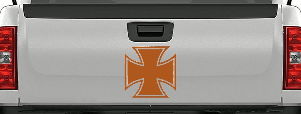 Maltese Biker Cross Car or Truck Window Decal Sticker