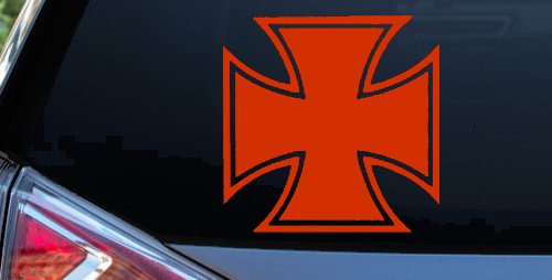 Maltese Biker Cross Car or Truck Window Decal Sticker