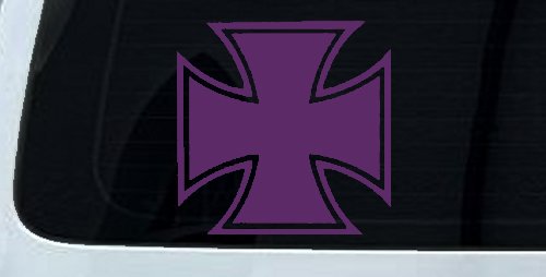 Maltese Biker Cross Car or Truck Window Decal Sticker